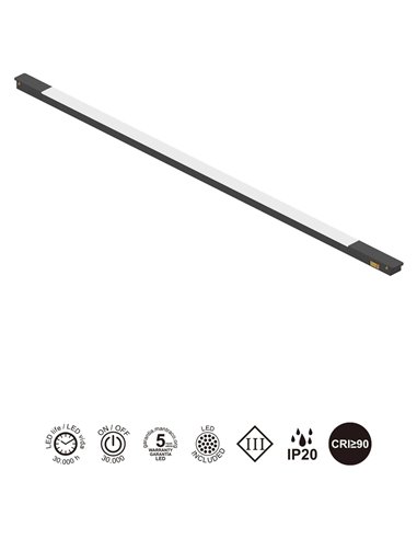 Lineare MAGNETO MINI LED 6W (310 mm) oder 12W (550 mm) 3000K 420lm-840lm schwarz