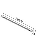 Mini LED linéaire MAGNETO 6W (310 mm) ou 12W (550 mm) 3000K 500lm-975lm noir 36°