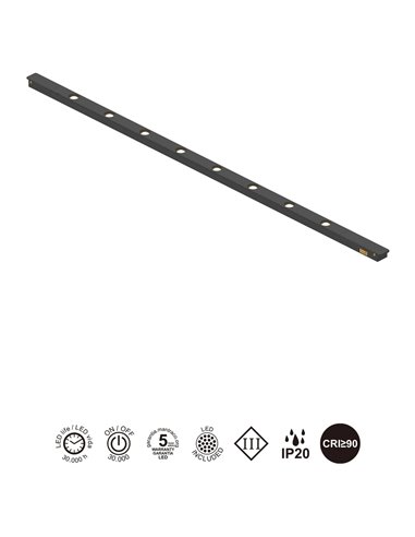Linear MAGNETO MINI LED 6W (310 mm) ou 12W (550 mm) 3000K 500lm-975lm preto 36°