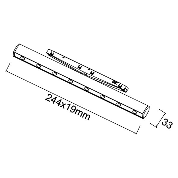 Lineare 360° MAGNETO MINI LED 6W 3000K 420lm schwarz orientierbar 244x19x33 mm CRI90