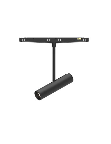 Foco MAGNETO MINI LED 5W 3000K 400lm negro 24° para carril magnético 48V CRI90