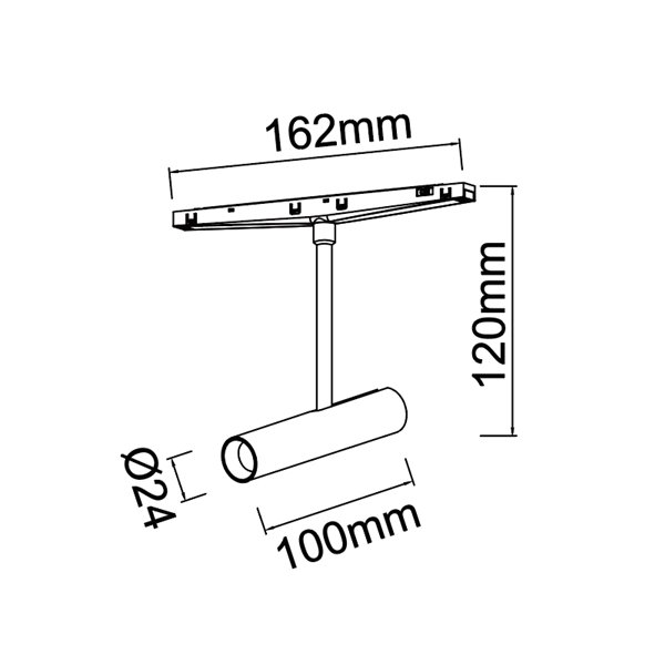 MAGNETO MINI LED-Strahler 5W 3000K 400lm schwarz 24° für Magnetschiene 48V CRI90
