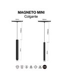 MAGNETO MINI LED 5W 3000K 400lm Schwarz 24° Pendelleuchte für Magnetschienen 48V CRI90