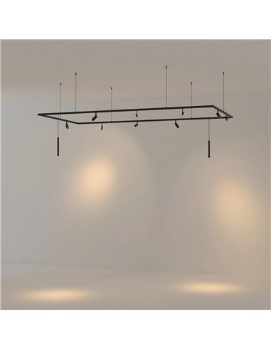 Suspension LED MAGNETO MINI 5W 3000K 400lm Noire 24° pour rail magnétique 48V IRC90