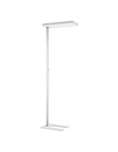 Lampadaire LED MARSALA 55+45W 4000K 6250lm blanc à intensité variable tactile, idéal pour les bureaux et les espaces de travail.