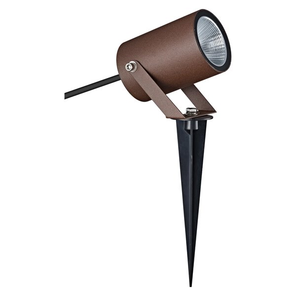 Luminária de jardim QUEBEC LED 10W 3000K 1100lm IP65 30°, preta, cinza escuro ou aço corten, IRC 90