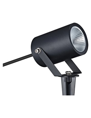 QUEBEC DEL 10 W 3000 K 1100 lm IP65, piquet à 30°, noir, gris foncé ou acier Corten, IRC 90