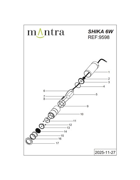 SHIKA LED 6W 3000K 375lm Einbau-Bodenstrahler, Edelstahl, Ø 4,6cm, IP67