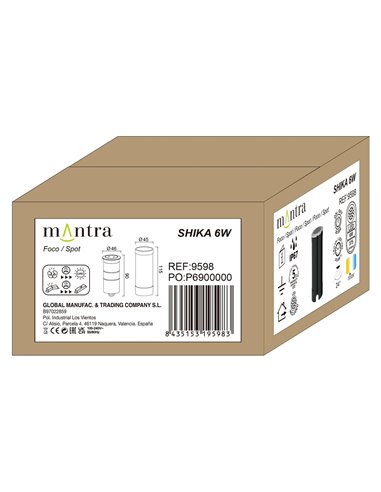 Foco empotrable de suelo SHIKA LED 6W 3000K 375lm acero inoxidable Ø 4,6cm IP67