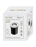 Refletor de piso embutido ZERMAT GU10, aço inoxidável, IP67, Ø108mm, GU10 (não incluído)