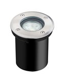 Spot encastré au sol ZERMAT GU10, acier inoxydable, IP67, Ø108 mm, GU10 (non inclus)