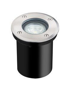 ZERMAT GU10 Einbau-Bodenstrahler, Edelstahl, IP67, Ø108mm, GU10 (nicht im Lieferumfang enthalten)