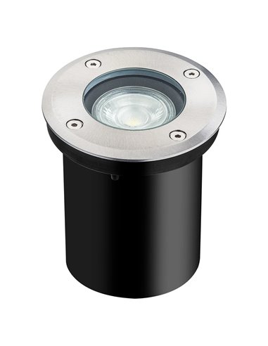 Spot encastré au sol ZERMAT GU10, acier inoxydable, IP67, Ø108 mm, GU10 (non inclus)