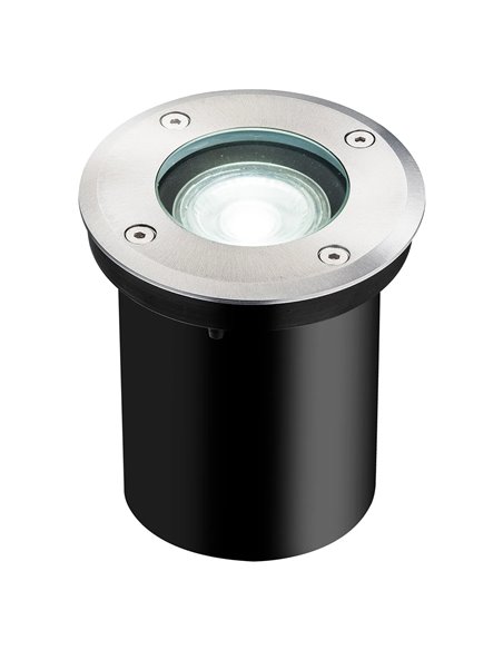 ZERMAT GU10 Einbau-Bodenstrahler, Edelstahl, IP67, Ø108mm, GU10 (nicht im Lieferumfang enthalten)