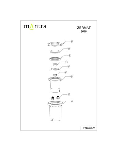 Foco empotrable de suelo ZERMAT GU10 acero inoxidable IP67 Ø108mm GU10 (No Incl.)