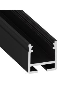Perfil de Aluminio Flexible para Tiras LED | LUMINES FLEXA 2,02m Negro Lacado