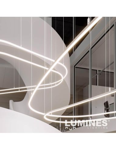 Profilé flexible en aluminium pour rubans LED | LUMINES FLEXA 2,02 m laqué noir