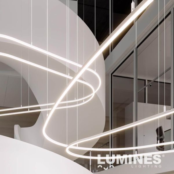 Flexibles Aluminiumprofil für LED-Streifen | LUMINES FLEXA 2,02 m, schwarz lackiert