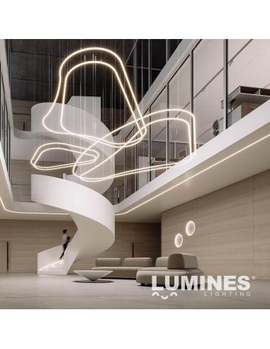 Profilé flexible en aluminium pour rubans LED | LUMINES FLEXA 2,02 m laqué noir
