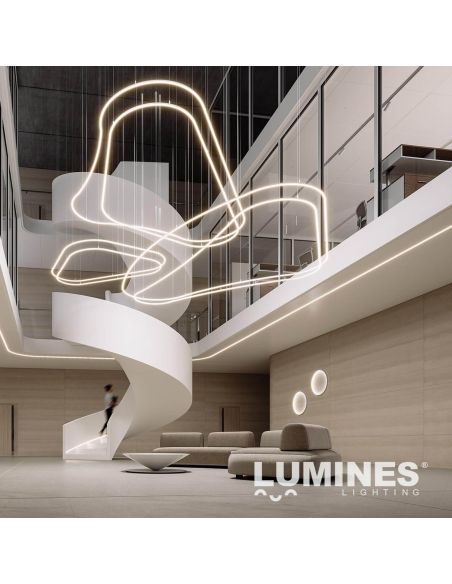 Profilé flexible en aluminium pour rubans LED | LUMINES FLEXA 2,02 m laqué noir