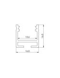 Flexible Aluminiumprofile für LED-Streifen | LUMINES FLEXA 2,02 m, schwarz lackiert