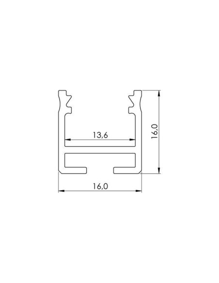 MEdidas Perfil de Aluminio Flexible para Tiras LED | LUMINES FLEXA 2,02m Negro Lacado