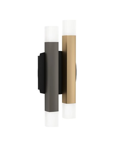 LED-Wandleuchte für Regale, schwarz, grau und braun, 13,2 W, 1360 lm, 3000 K, IP20, 310 mm