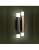 Luminária de parede LED para prateleiras, preta, cinza e marrom, 13,2 W, 1360 lm, 3000 K, IP20, 310 mm