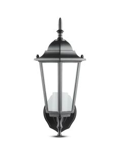 Rustikale E27-Außenwandleuchte aus Aluminium, schwarz | LeonLeds 2