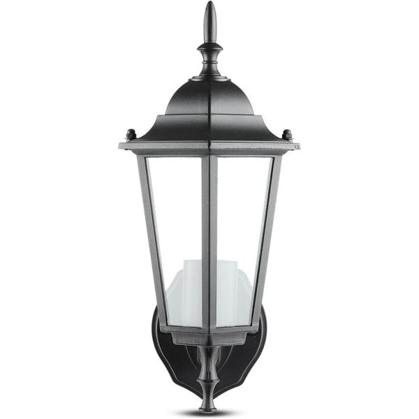 Schwarze E27-Außenwandleuchte aus rustikalem Aluminium | LeonLeds