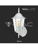 Dimensions de l'applique murale extérieure en aluminium blanc E27 | Style industriel IP44 V-TAC 7067