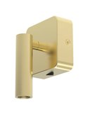Aplique lector LED cuadrado POPA 3W 3000K 210lm orientable blanco, negro o oro cepillado 45°