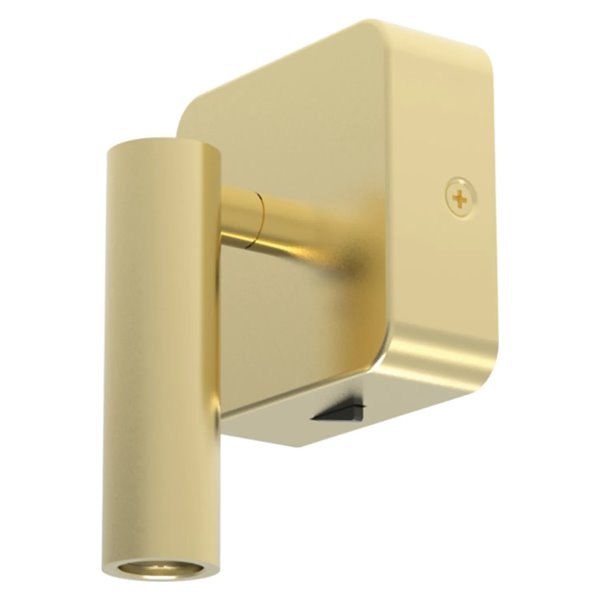 Luminária de leitura LED quadrada POPA 3W 3000K 210lm, ajustável, branca, preta ou dourada escovada, 45°