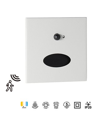 PROA SENSOR LED 3W 3000K 180lm Applique murale encastrée, blanc, noir ou gris-vert