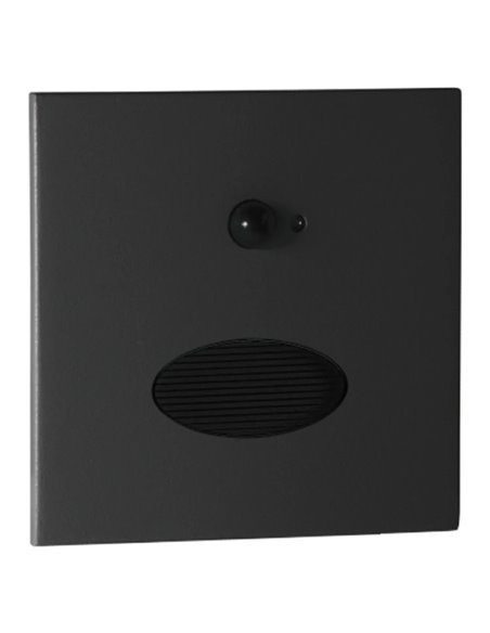 PROA SENSOR LED 3W 3000K 180lm Luminária de embutir para parede, branca, preta ou verde acinzentada