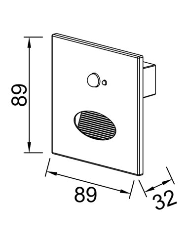 PROA LED-Einbauleuchte 3W 3000K 180lm, Weiß, Schwarz oder Graugrün