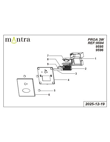 Bañador de pared PROA SENSOR LED 3W 3000K 180lm empotrable blanco, negro o gris verde