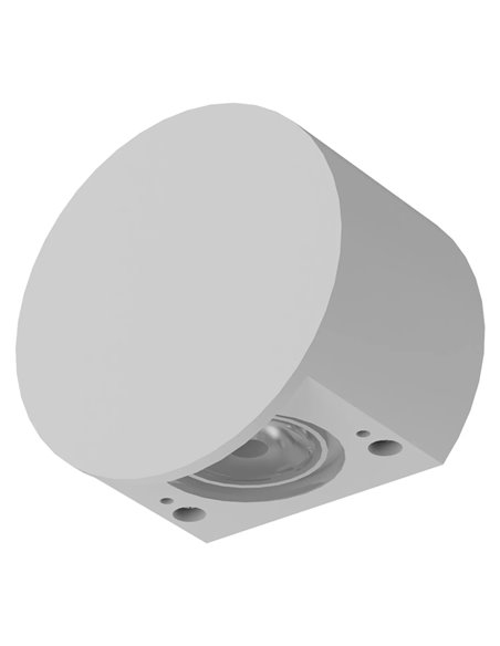 SHELLA Applique murale ronde/carrée blanche/noire 3W 3000K 180lm IP65