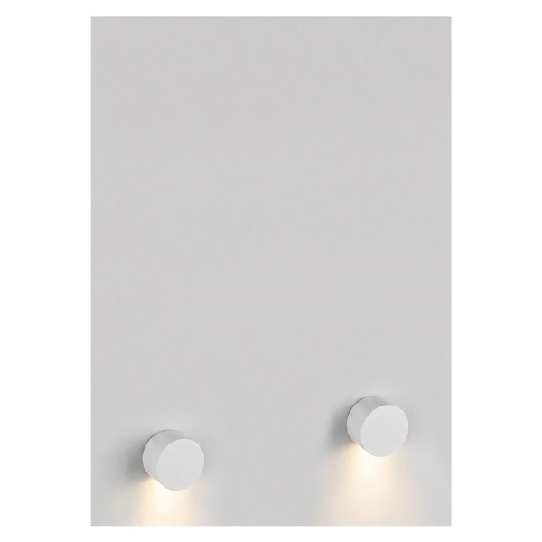 Refletor de parede redondo/quadrado SHELLA branco/preto 3W 3000K 180lm IP65