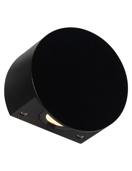 SHELLA Applique murale ronde/carrée blanche/noire 3W 3000K 180lm IP65