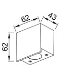 Refletor de parede redondo/quadrado SHELLA branco/preto 3W 3000K 180lm IP65