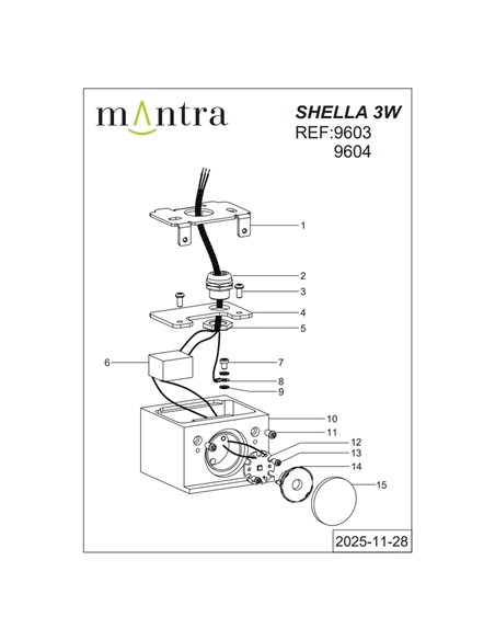 Refletor de parede redondo/quadrado SHELLA branco/preto 3W 3000K 180lm IP65