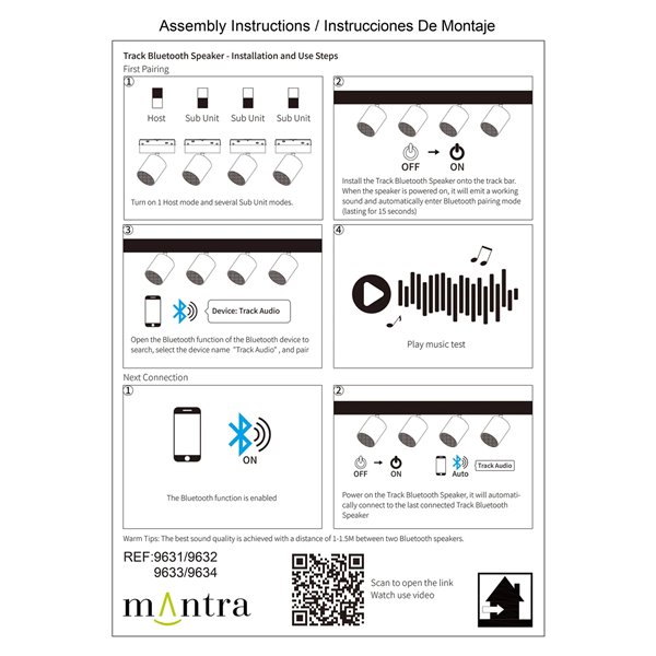 SPEAK 10W Bluetooth-Lautsprecher für Drehstromanlagen, Weiß/Schwarz, Bluetooth 5.4, 12dB