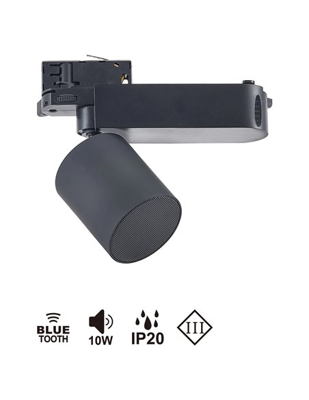 SPEAK 10W Bluetooth-Lautsprecher für Drehstromanlagen, Weiß/Schwarz, Bluetooth 5.4, 12dB