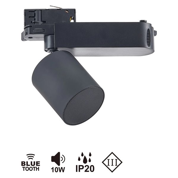 SPEAK 10W Bluetooth-Lautsprecher für Drehstromanlagen, Weiß/Schwarz, Bluetooth 5.4, 12dB