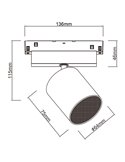 SPEAK MAGNETO Bluetooth-Lautsprecher mit Magnetschiene, Weiß/Schwarz, 10 W, Bluetooth 5.4, 48 V, 12 dB