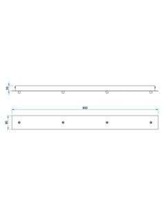 Base Regleta ELSA 4 Luces Blanco/Cromo/Oro/Negro 8x85cm IP20 2