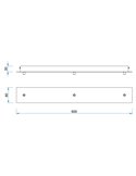 Base Regleta ELSA 3 Luces Blanco/Cromo/Oro/Negro 8x60cm IP20