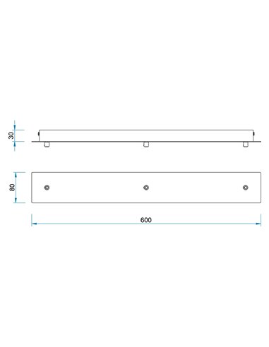 Base para Fita de LED ELSA com 3 Lâmpadas, Branca/Cromo/Dourada/Preta, 8x60cm, IP20