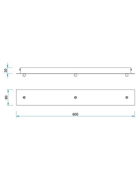 Base para Fita de LED ELSA com 3 Lâmpadas, Branca/Cromo/Dourada/Preta, 8x60cm, IP20